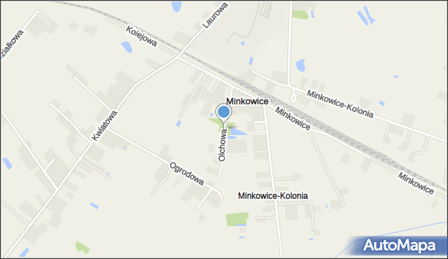 Nowy Krępiec, Olchowa, mapa Nowy Krępiec