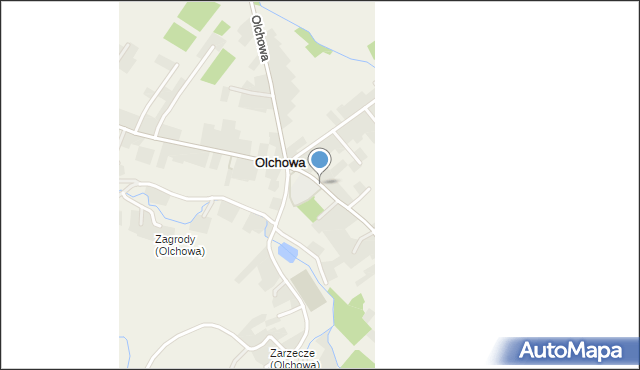 Olchowa gmina Iwierzyce, Olchowa, mapa Olchowa gmina Iwierzyce