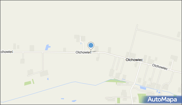 Olchowiec gmina Wierzbica, Olchowiec, mapa Olchowiec gmina Wierzbica