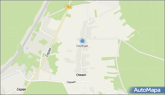 Olewin gmina Olkusz, Olewin, mapa Olewin gmina Olkusz