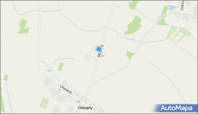 Olszany gmina Rudna, Olszany, mapa Olszany gmina Rudna