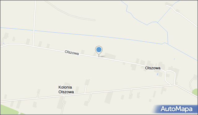Olszowa gmina Ujazd, Olszowa, mapa Olszowa gmina Ujazd