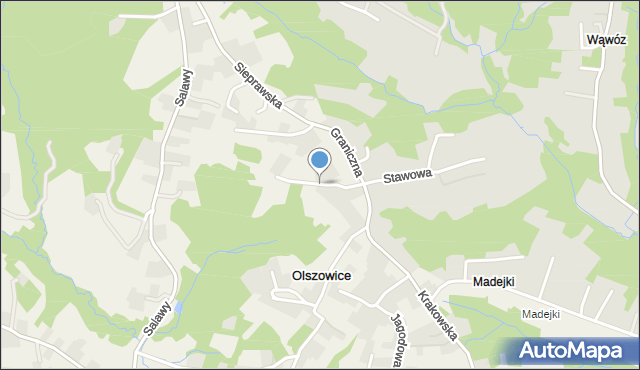 Olszowice, Olszynowa, mapa Olszowice