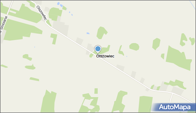 Olszowiec gmina Brochów, Olszowiec, mapa Olszowiec gmina Brochów