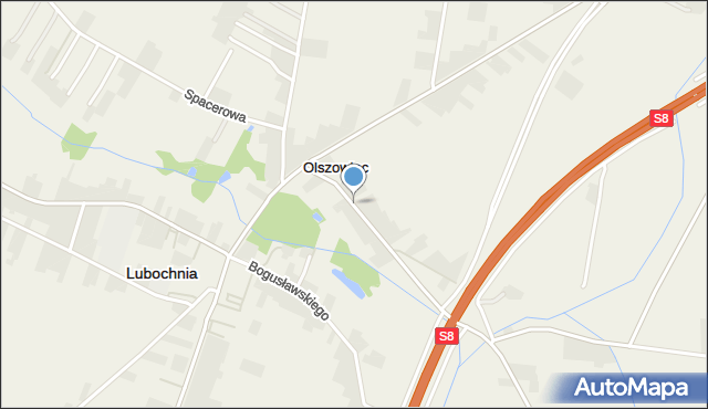 Olszowiec gmina Lubochnia, Olszowiec, mapa Olszowiec gmina Lubochnia