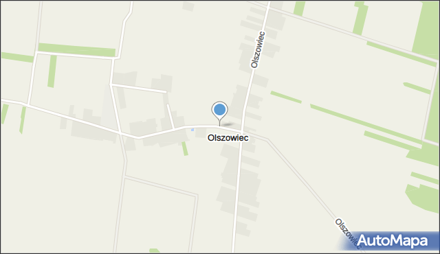 Olszowiec gmina Sławno, Olszowiec, mapa Olszowiec gmina Sławno