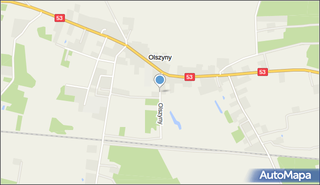 Olszyny gmina Szczytno, Olszyny, mapa Olszyny gmina Szczytno