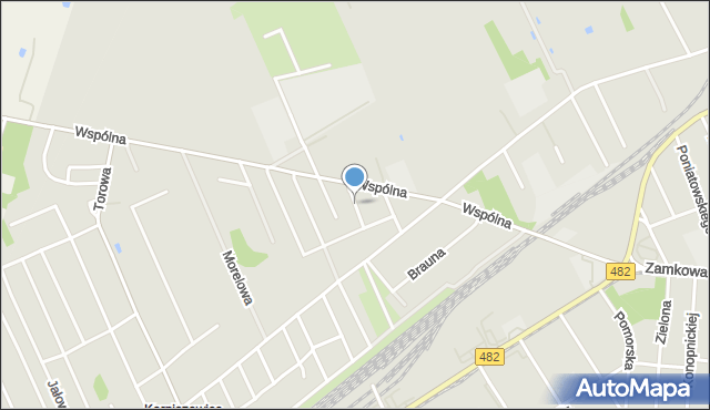 Pabianice, Oliwkowa, mapa Pabianic