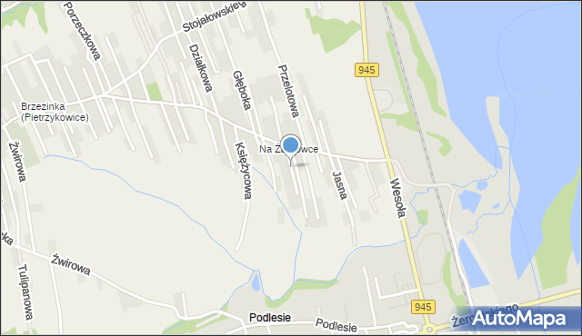 Pietrzykowice gmina Łodygowice, Olszynowa, mapa Pietrzykowice gmina Łodygowice