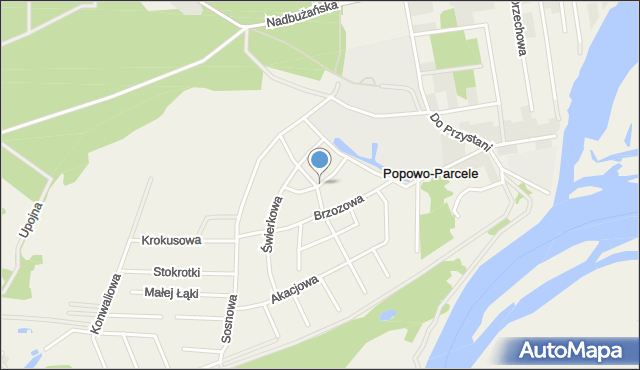 Popowo-Parcele, Olszynowa, mapa Popowo-Parcele