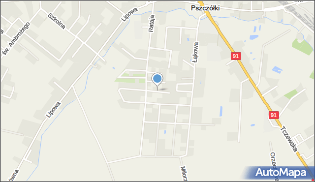 Pszczółki powiat gdański, Olchowa, mapa Pszczółki powiat gdański