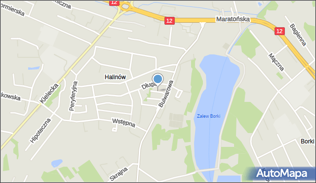 Radom, Olimpijska, mapa Radomia