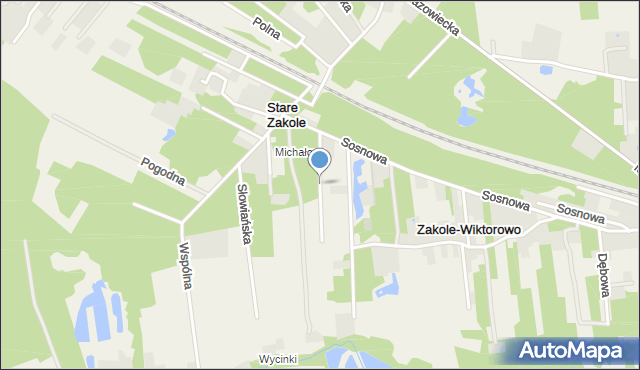 Stare Zakole, Olszowa, mapa Stare Zakole