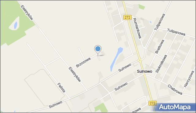 Sulnowo, Olchowa, mapa Sulnowo