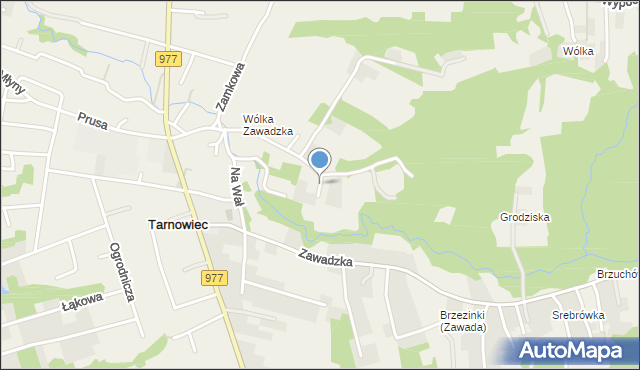 Tarnowiec gmina Tarnów, Olchowa, mapa Tarnowiec gmina Tarnów