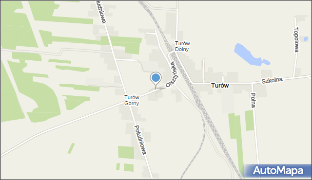 Turów gmina Olsztyn, Olsztyńska, mapa Turów gmina Olsztyn