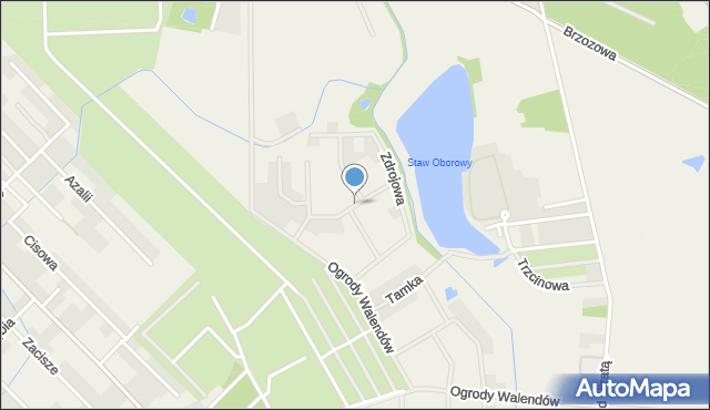 Walendów, Oleandrów, mapa Walendów