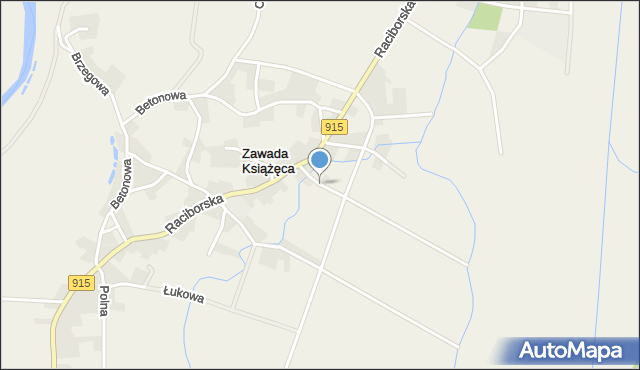 Zawada Książęca, Olimpijska, mapa Zawada Książęca