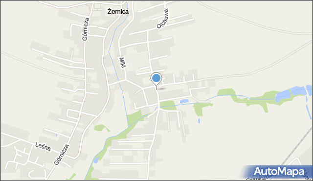 Żernica, Olchowa, mapa Żernica
