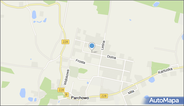 Parchowo powiat bytowski, Omańkowskiego, ks., mapa Parchowo powiat bytowski