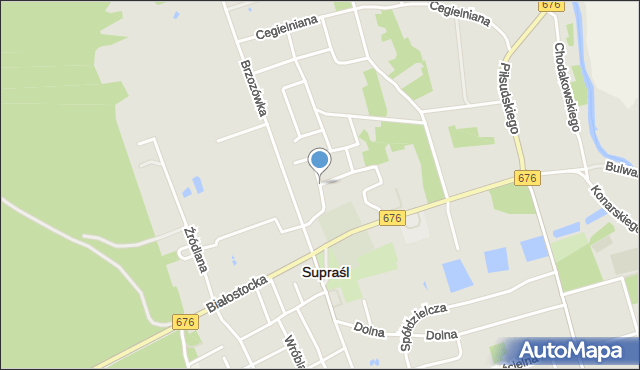 Supraśl, oo. Bazylianów, mapa Supraśl