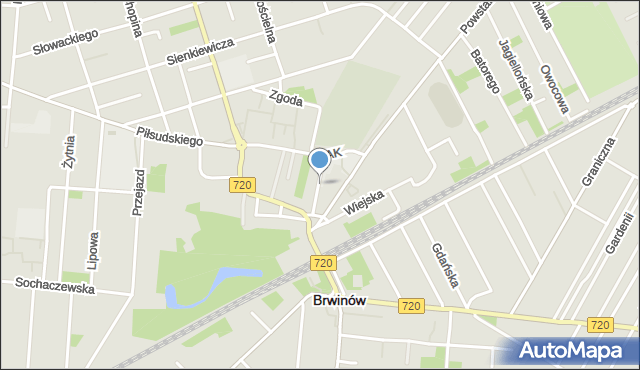 Brwinów, Opałowa, mapa Brwinów