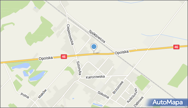 Dąbrowa powiat opolski, Opolska, mapa Dąbrowa powiat opolski