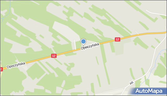 Gielniów, Opoczyńska, mapa Gielniów