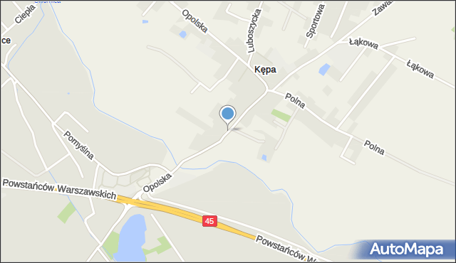 Kępa gmina Łubniany, Opolska, mapa Kępa gmina Łubniany