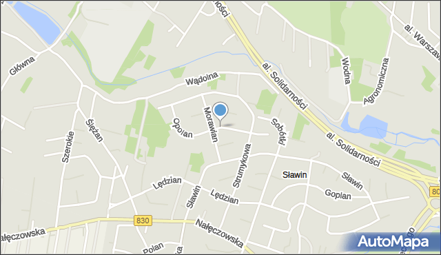 Lublin, Opolan, mapa Lublina