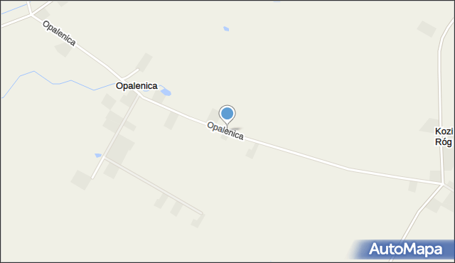 Opalenica gmina Brodnica, Opalenica, mapa Opalenica gmina Brodnica
