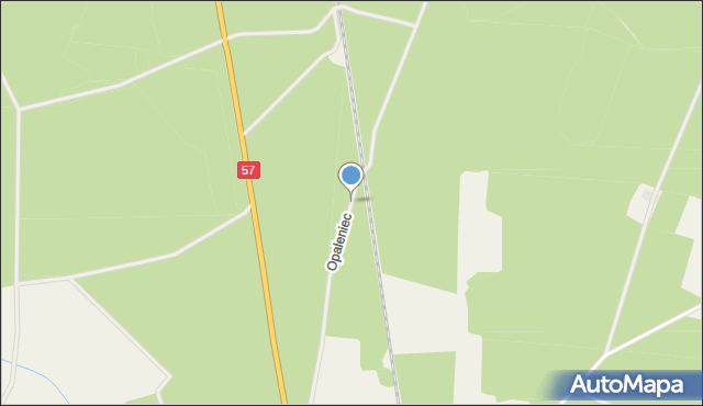 Opaleniec, Opaleniec, mapa Opaleniec