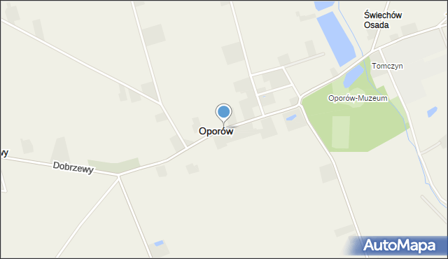 Oporów powiat kutnowski, Oporów, mapa Oporów powiat kutnowski