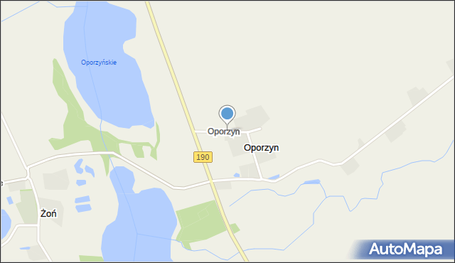 Oporzyn, Oporzyn, mapa Oporzyn