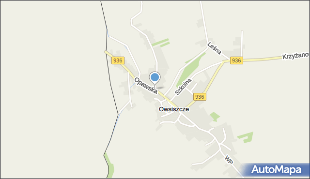 Owsiszcze, Opawska, mapa Owsiszcze