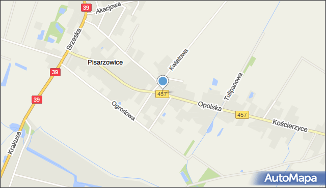 Pisarzowice gmina Lubsza, Opolska, mapa Pisarzowice gmina Lubsza