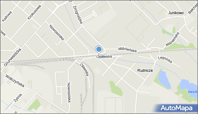 Poznań, Opawska, mapa Poznania