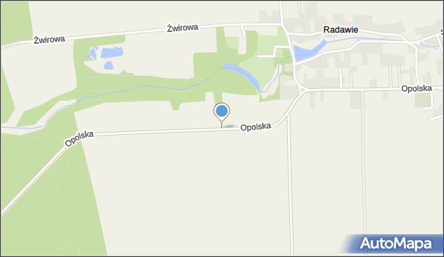 Radawie, Opolska, mapa Radawie