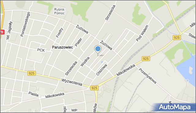 Rybnik, Opalowa, mapa Rybnika