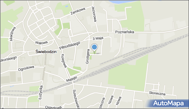 Świebodzin, Opałowa, mapa Świebodzin