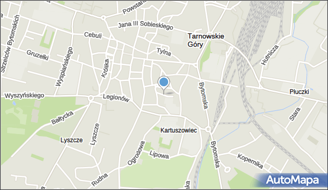 Tarnowskie Góry, Opaleniec, mapa Tarnowskie Góry