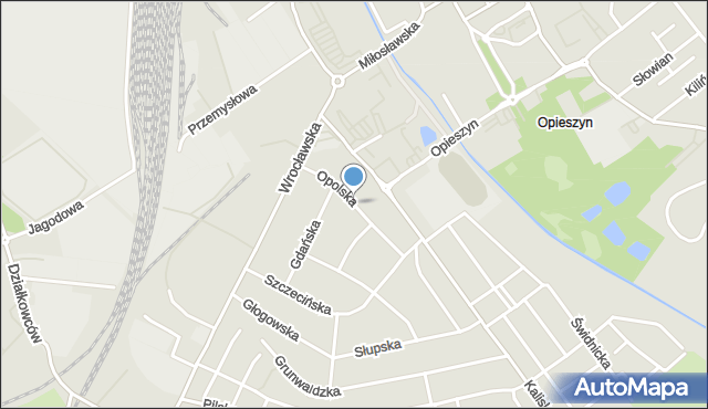 Września, Opolska, mapa Wrześni