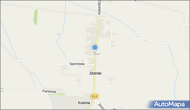 Złotniki gmina Prószków, Opolska, mapa Złotniki gmina Prószków