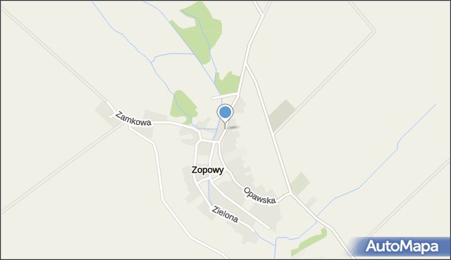 Zopowy, Opawska, mapa Zopowy