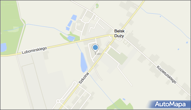 Belsk Duży, Orzechowa, mapa Belsk Duży