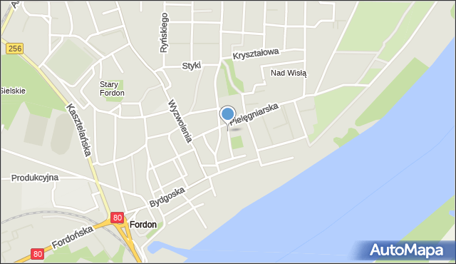Bydgoszcz, Ordynacka, mapa Bydgoszczy