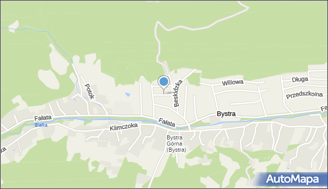 Bystra gmina Wilkowice, Orna, mapa Bystra gmina Wilkowice