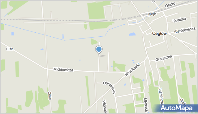 Cegłów powiat miński, Orzeszkowej Elizy, mapa Cegłów powiat miński