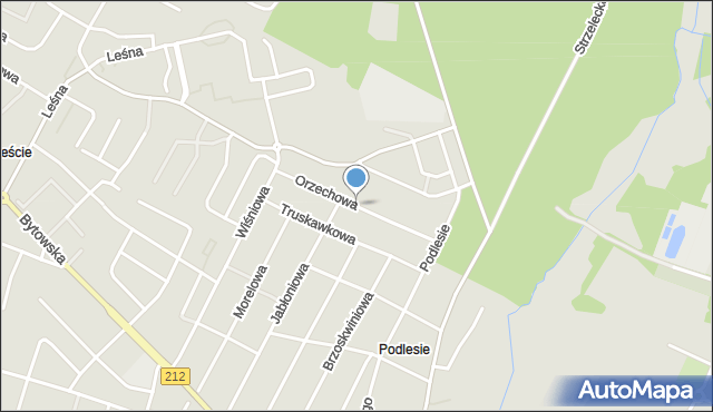 Chojnice, Orzechowa, mapa Chojnic