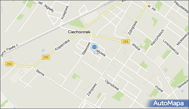 Ciechocinek, Orzechowa, mapa Ciechocinek